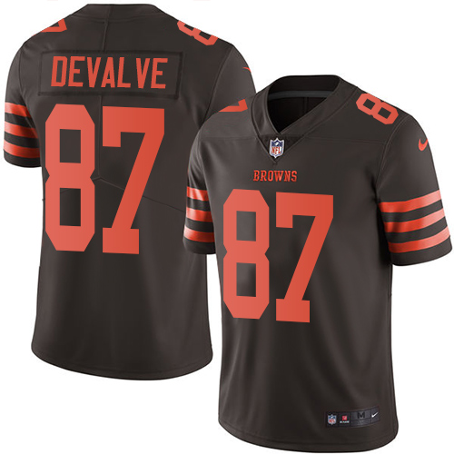 Nike Browns #87 Seth DeValve Brown Men's Stitched NFL Limited Rush Jersey - Click Image to Close